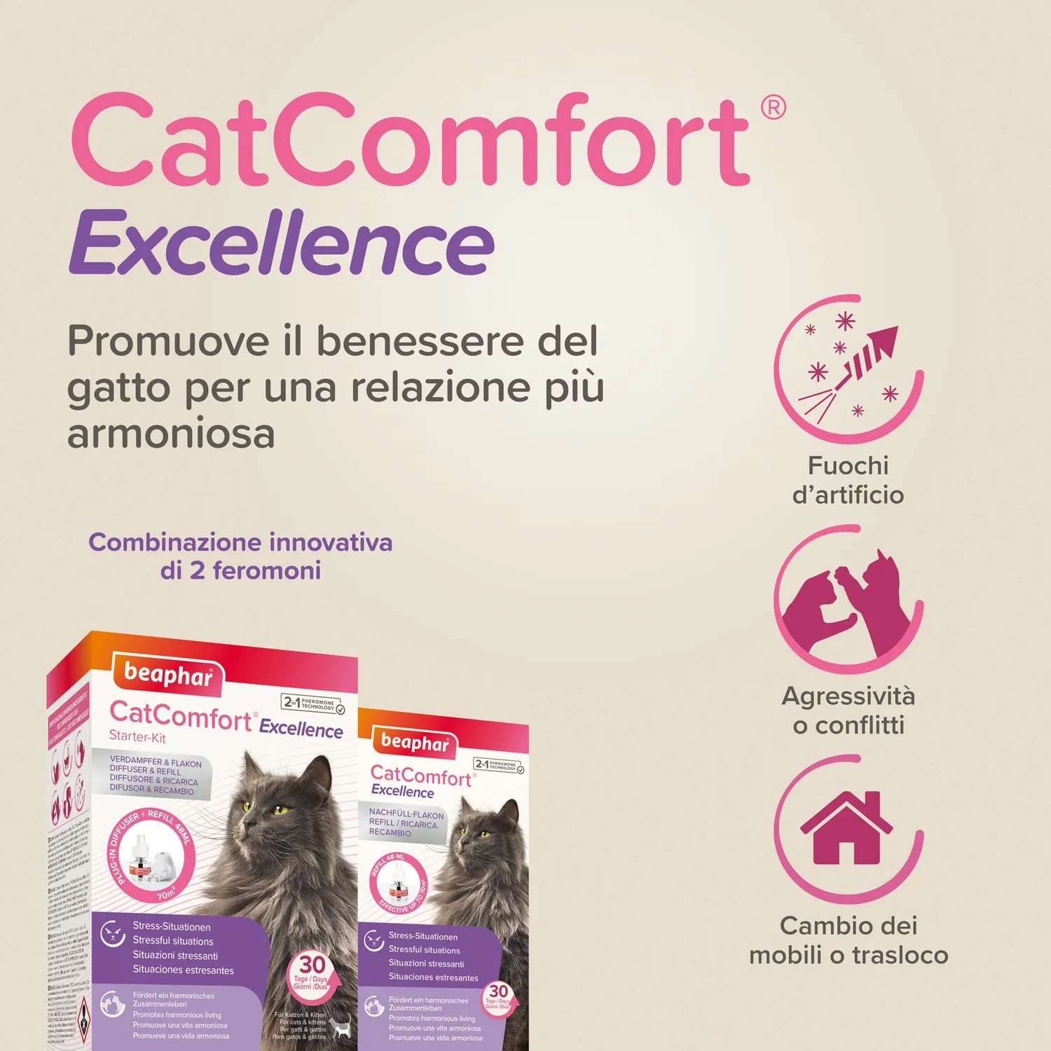 Beaphar CatComfort Excellence diffusore gatto kit 48 ml 70 mq