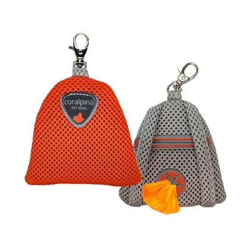 Coralpina Zainello Cinquetorri porta sacchetti cane arancio