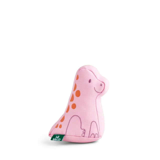 Beco Pets Baby Dinosaur rosa peluche cane con squeaker