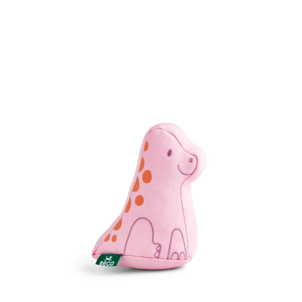 Beco Pets Baby Dinosaur rosa peluche cane con squeaker