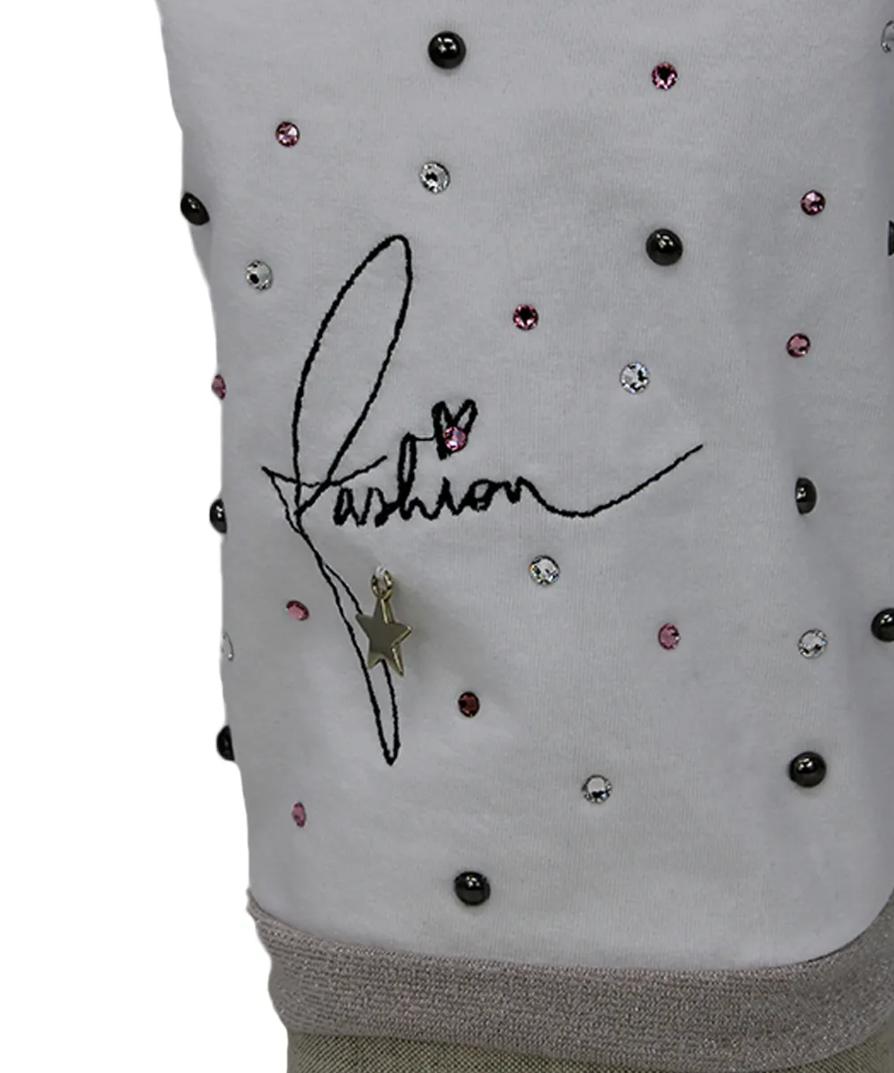 Royal Dog Fashion T-shirt cane jersey borchie Swarovski