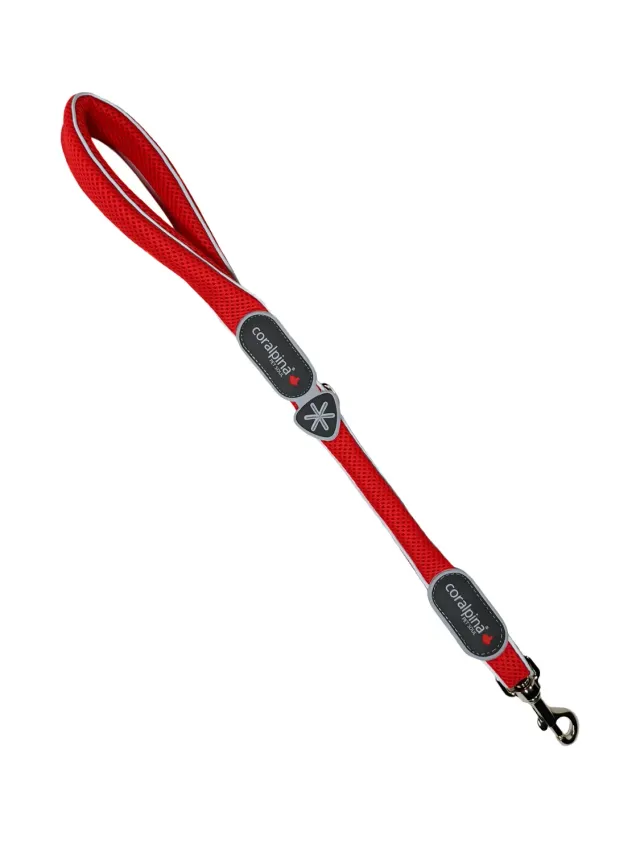 Coralpina Cinquetorri Guinzaglio Cani Rosso 9/10 Riflettente