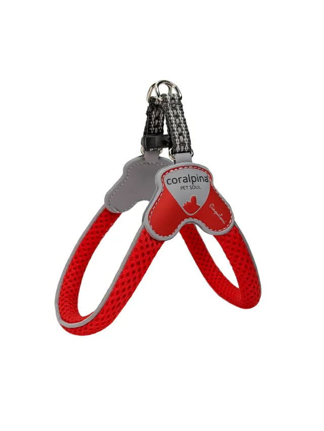 Coralpina Cinquetorri Mini Pettorina Cane Taglia 1 rossa morbida