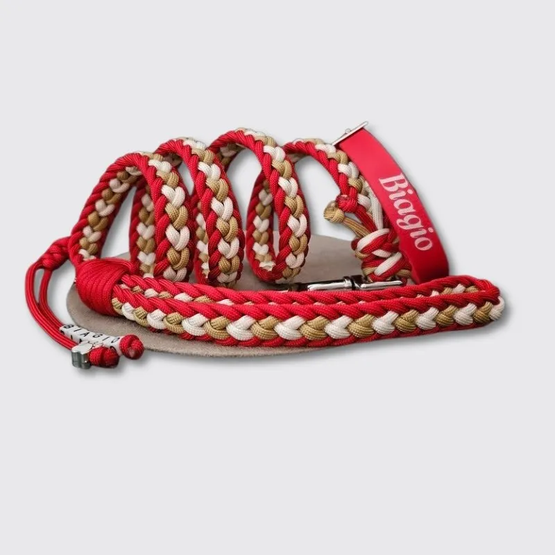 LabArt Dog Cuore Christmas guinzaglio paracord natalizio