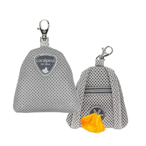 Coralpina Cinquetorri Zainello porta sacchetti cane grigio chiaro rifrangente