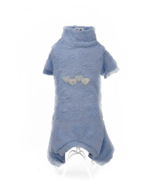Royal Dog Baby Celeste pigiama cane cotone celeste
