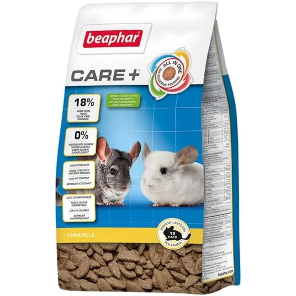 Beaphar CARE+ Chinchilla Mangime 1,5 kg ricco di fibre