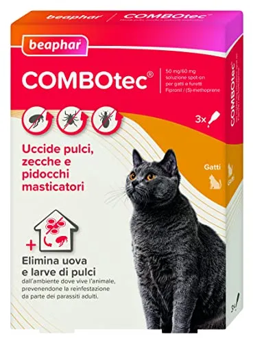 Beaphar Combotec antiparassitario gatti 3 pipette fipronil