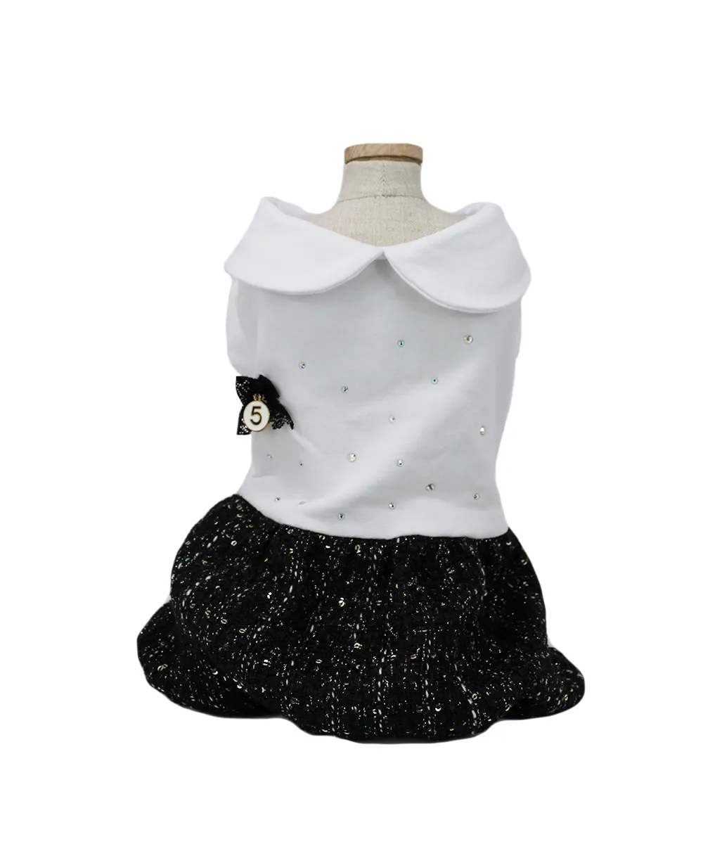 Royal Dog Ballon Dress vestitino trama Chanel