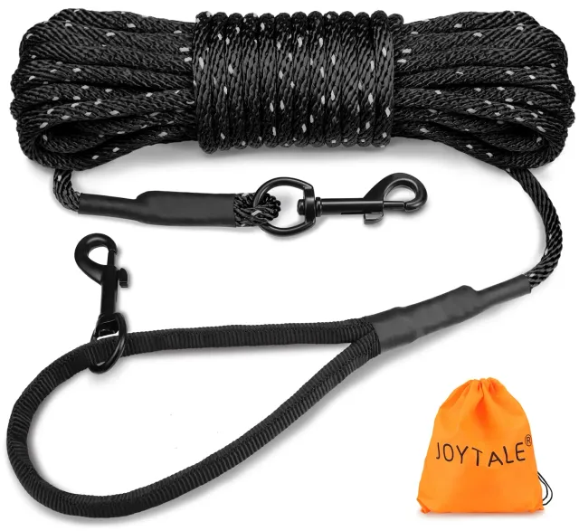 Joytale Guinzaglio Addestramento Cane 10 m nero riflettente