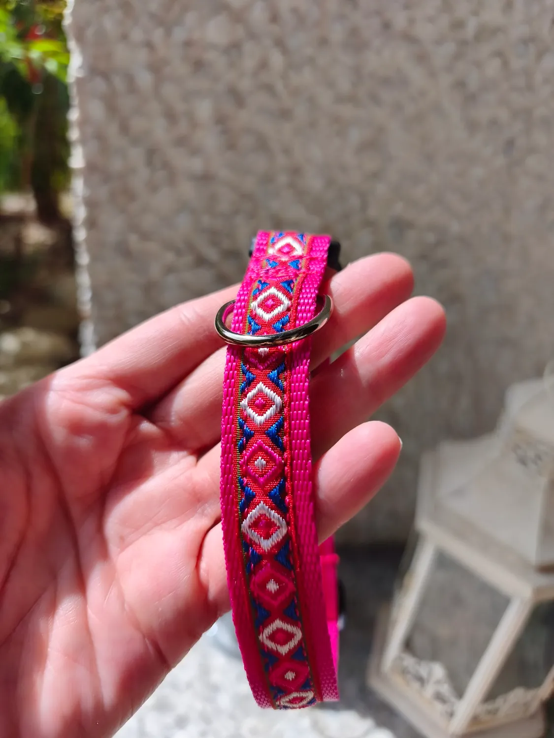Anja for Dogs Rombi Fucsia collare cane 2 cm 30-45