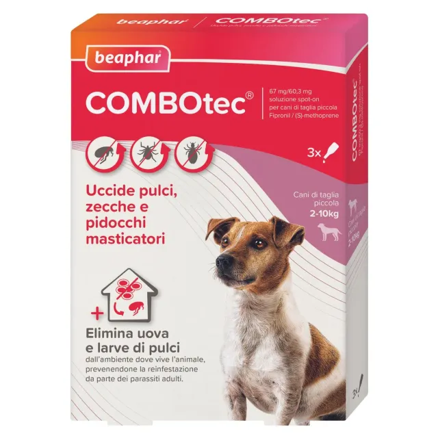 Beaphar Combotec antiparassitario cane 2-10 kg 3 pipette pulci