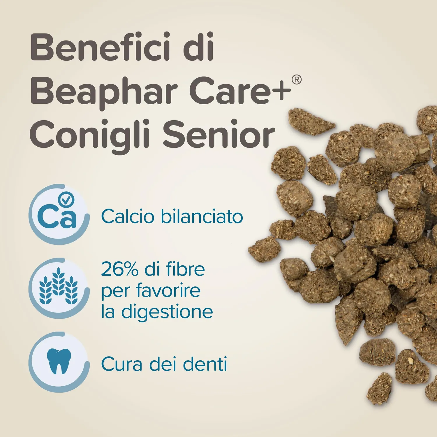 Beaphar CARE+ Senior Rabbit Mangime 1,5 kg senza zuccheri