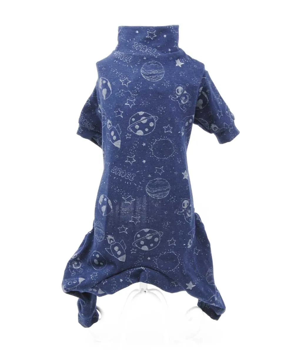 Royal Dog Planet pigiamino blu luminescente cotone