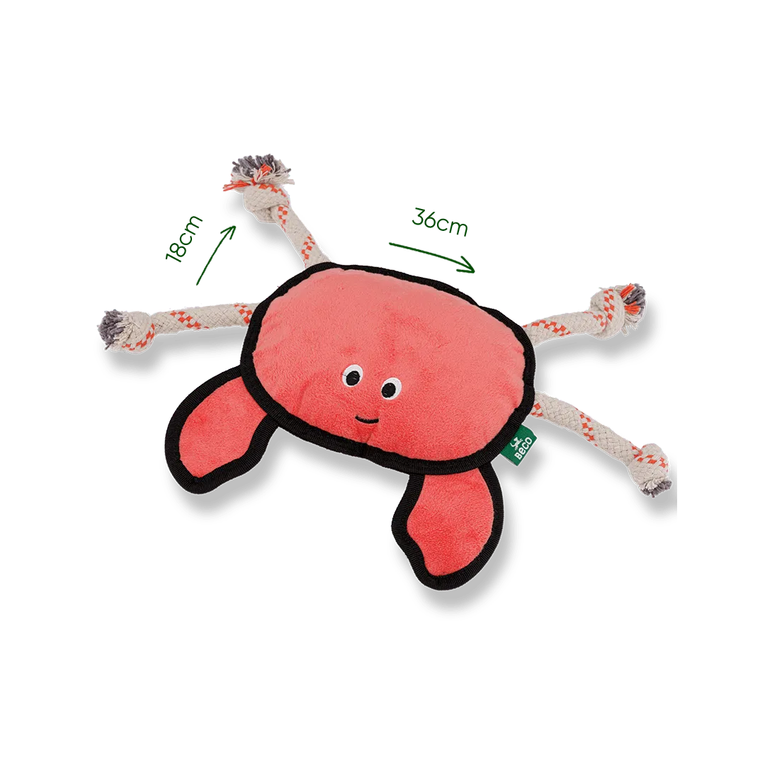 Beco Pets Plush Crab giocattolo cane peluche resistente