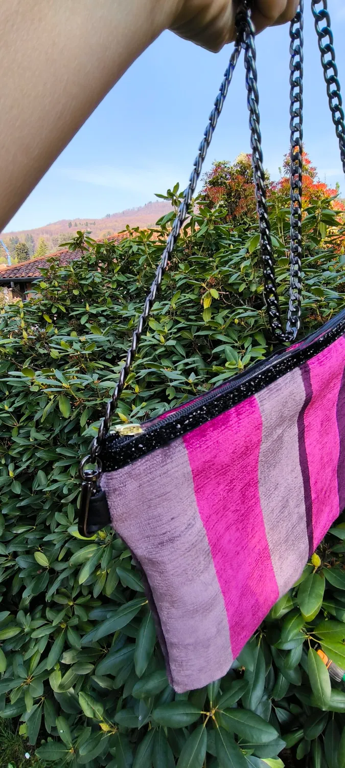 Anja for Dogs Pochette borsa lilla fucsia bordeaux handmade
