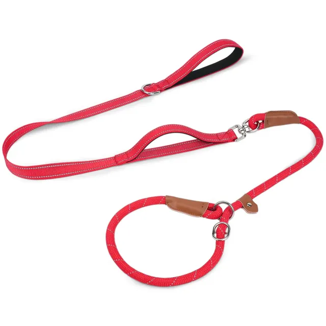 Joytale Guinzaglio a Scorrimento 2-in-1 Rosso 1,8 m x 1,2 cm Anti-Tiro