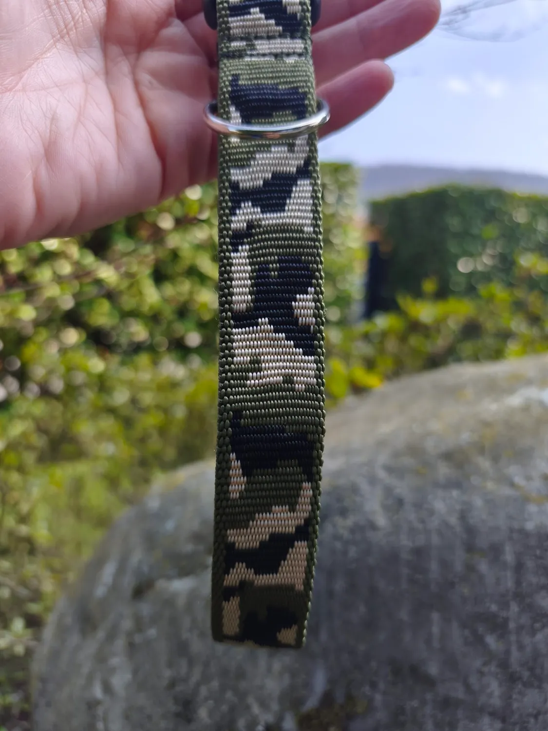 Anja for Dogs Camouflage collare verde militare 2,5 cm