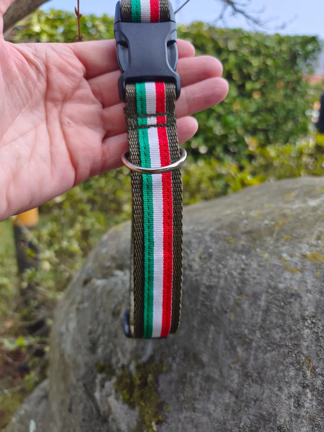 Anja for Dogs Italia collare cane verde militare