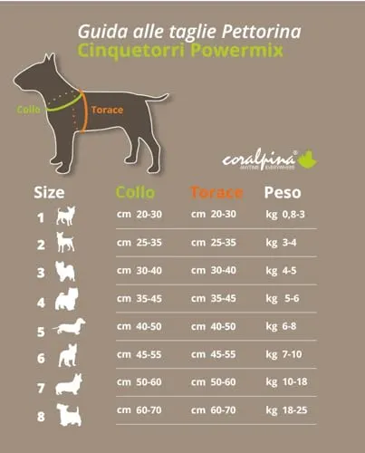 Coralpina Powermix pettorina giallo melange 1 resistente