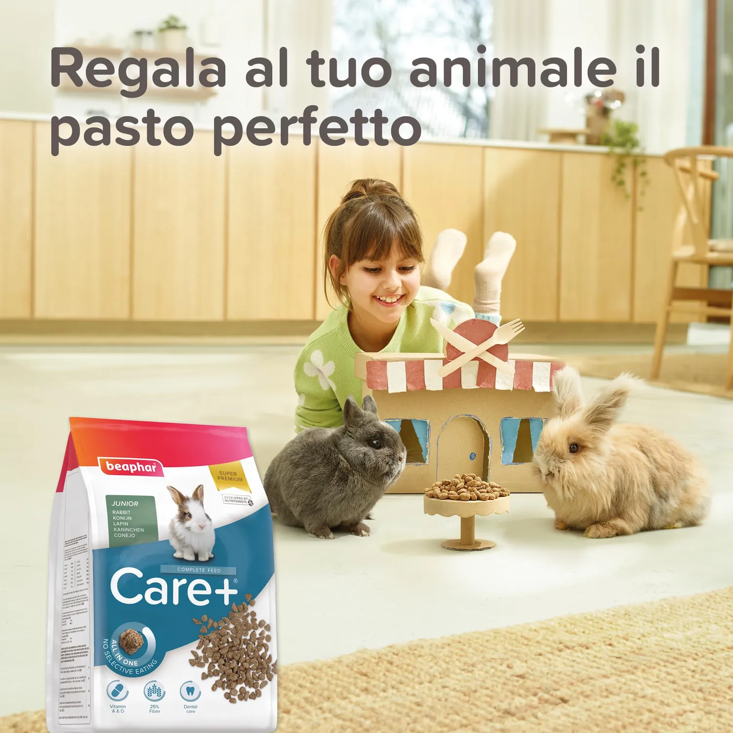 Beaphar Care+ Jr mangime coniglio giovane 1,5 kg estruso