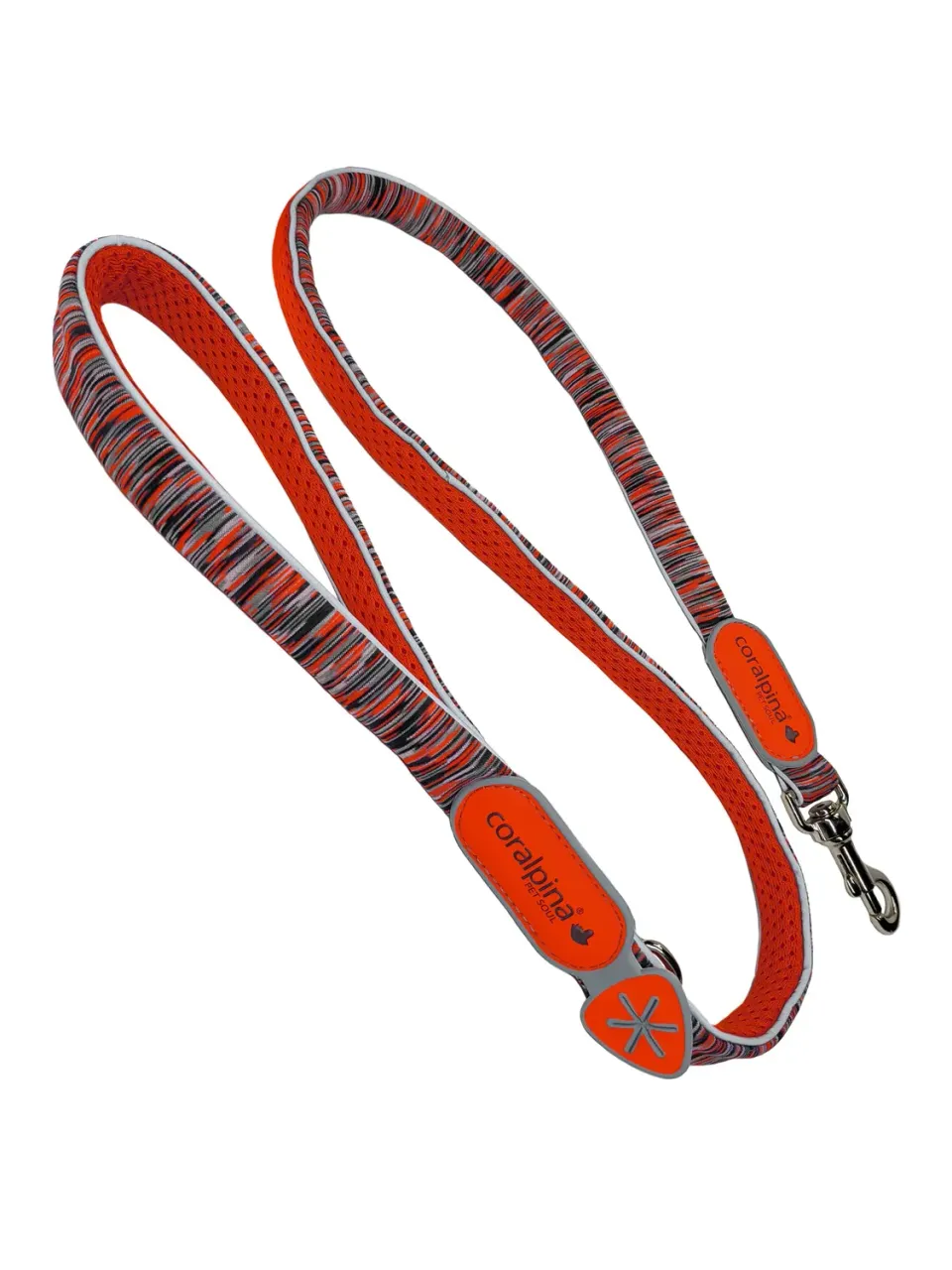 Coralpina Powermix guinzaglio cani rosso melange 7/8 rifrangente