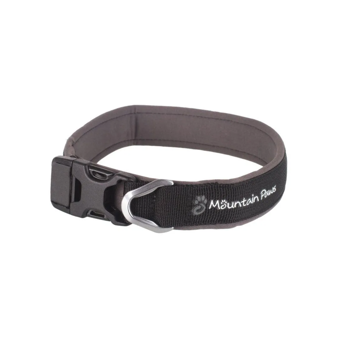 Mountain Paws Collare Cane Nero Imbottito Neoprene