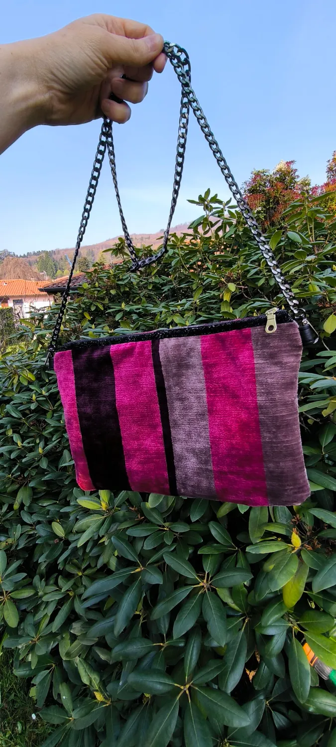 Anja for Dogs Pochette borsa lilla fucsia bordeaux handmade