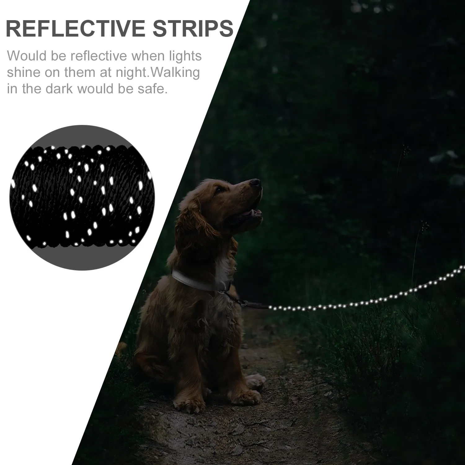Joytale Guinzaglio Addestramento Cane 10 m nero riflettente