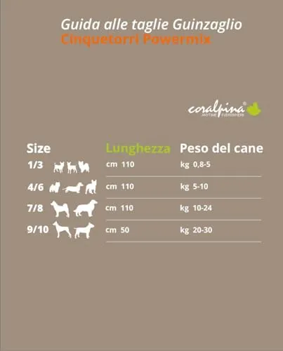 Coralpina Powermix guinzaglio cani rosso melange 7/8 rifrangente