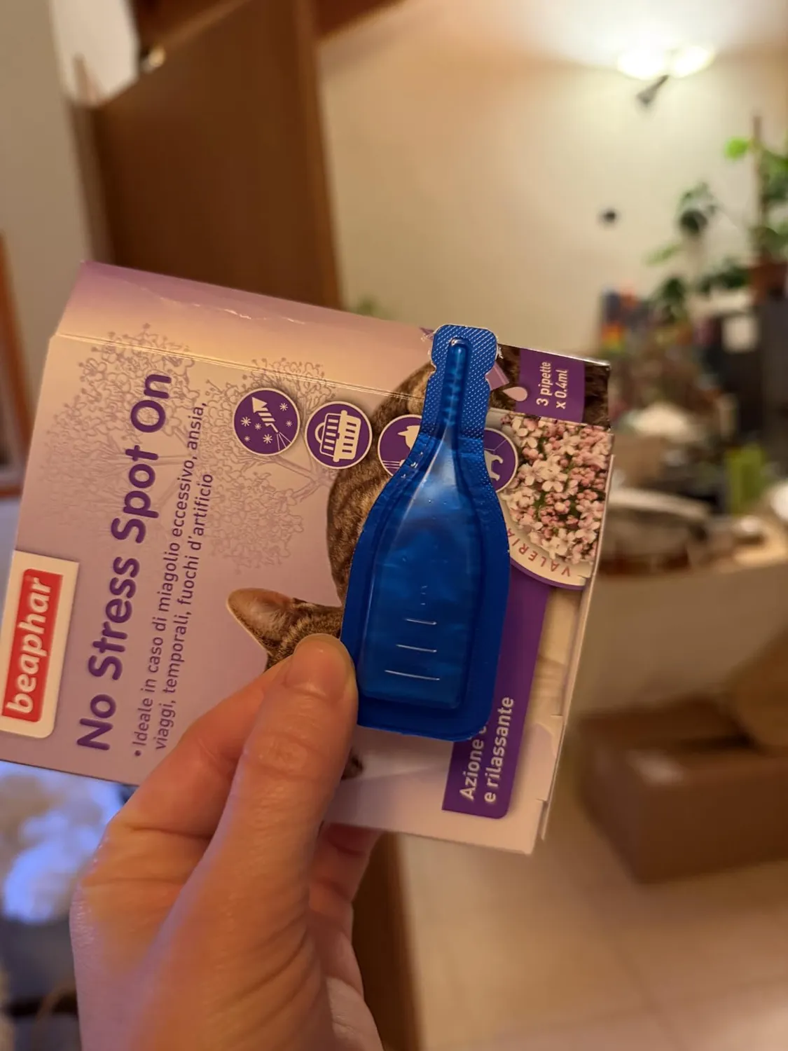Beaphar No Stress Spot-On Gatto 3 Pipette Valeriana