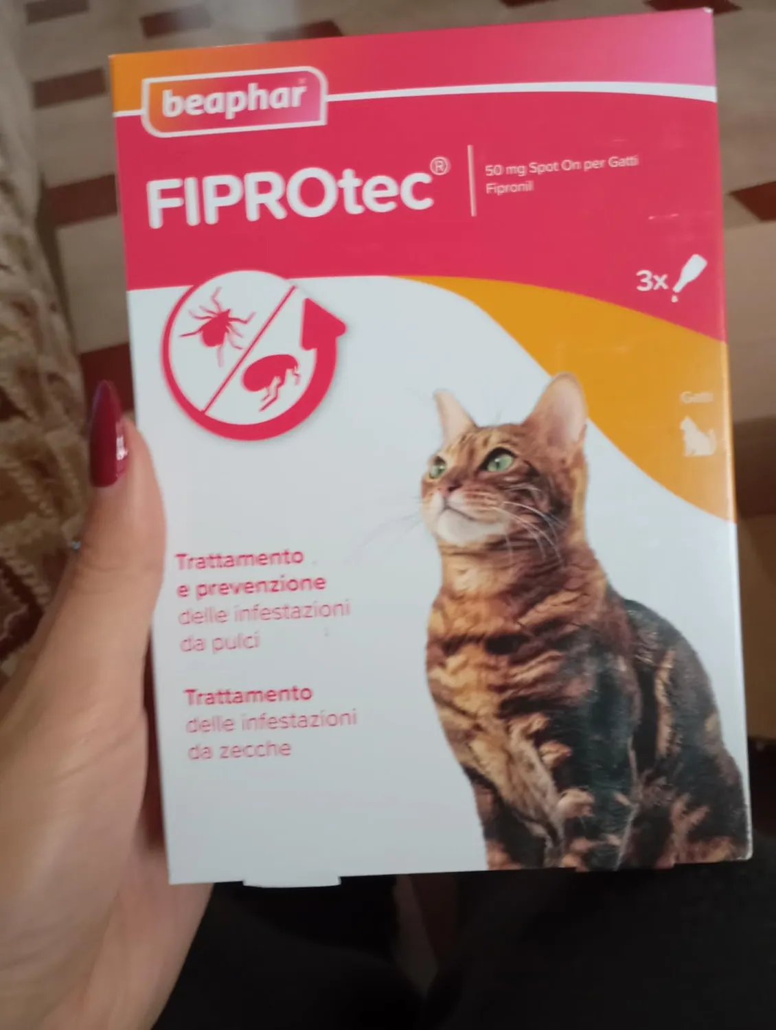 Beaphar FIPROtec Spot On Antiparassitario Gatto 3 Pipette pulci