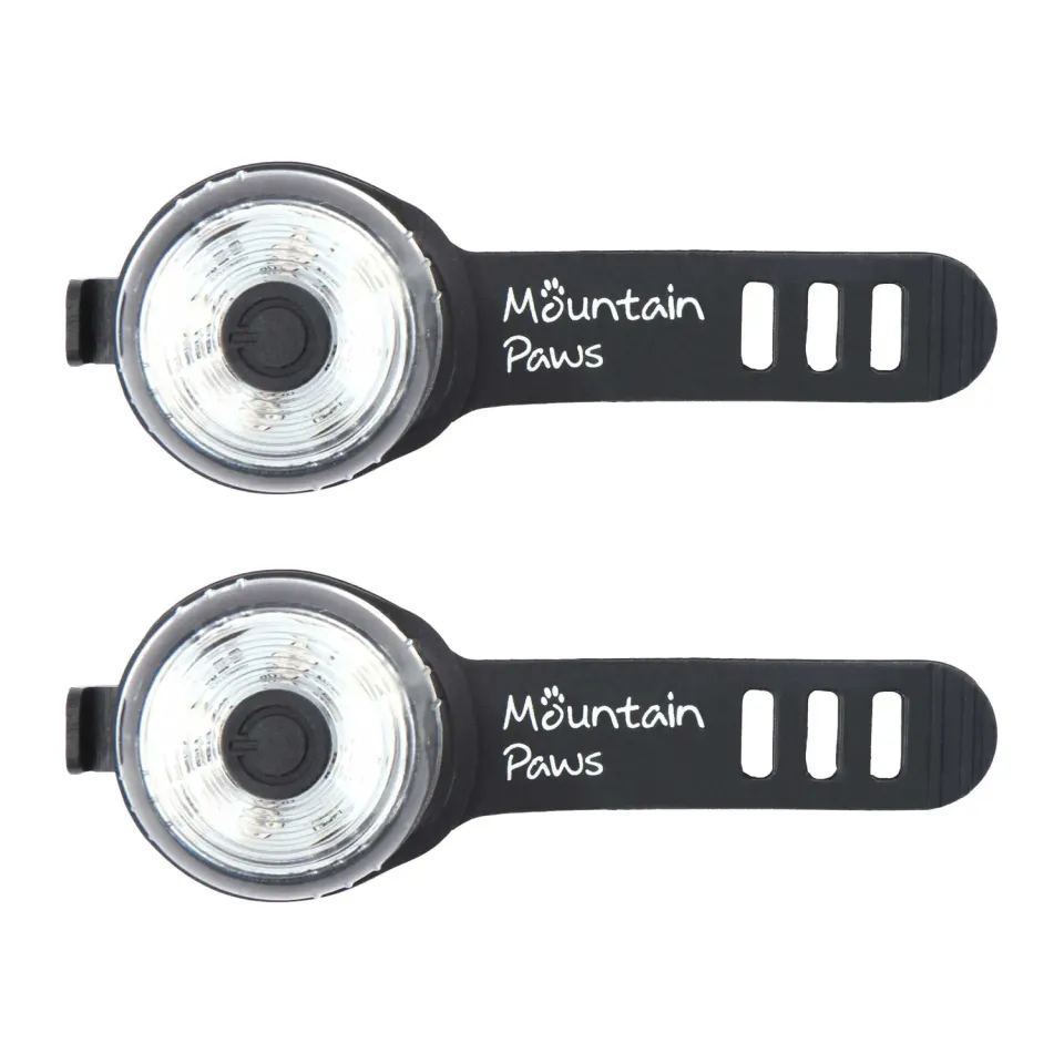 Mountain Paws luce cane sicurezza 2 luci impermeabile 50 ore