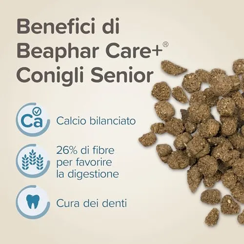 Beaphar CARE+ Senior Rabbit Mangime 1,5 kg senza zuccheri