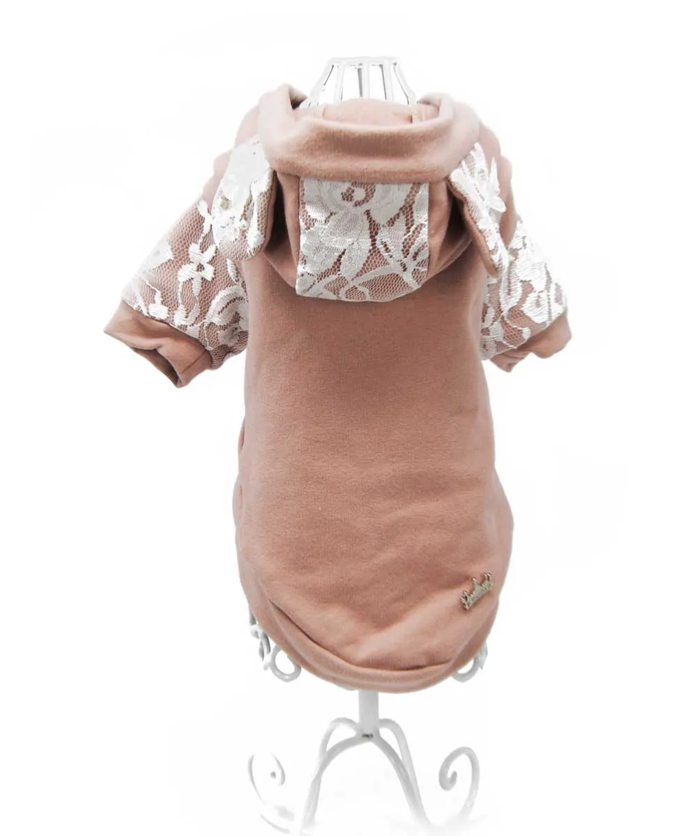 Royal Dog Elegante felpa cane rosa antico pizzo S-XXL