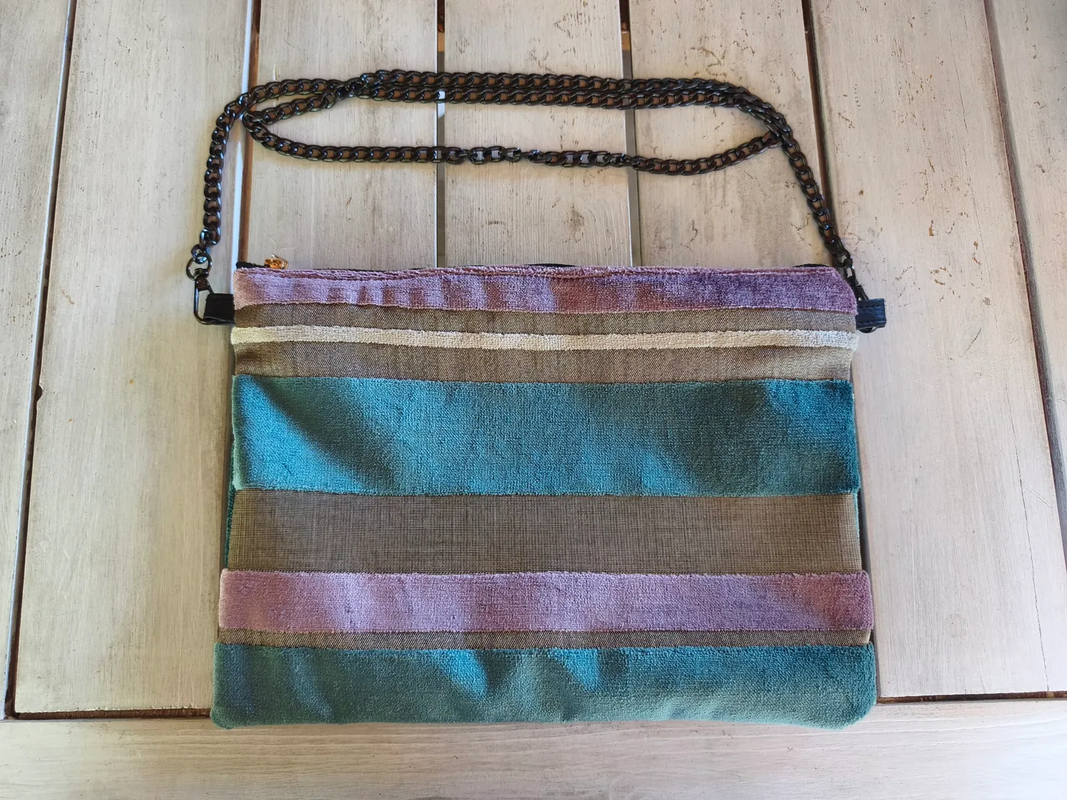 Anja for Dogs Pochette borsa azzurro lilla pezzo unico