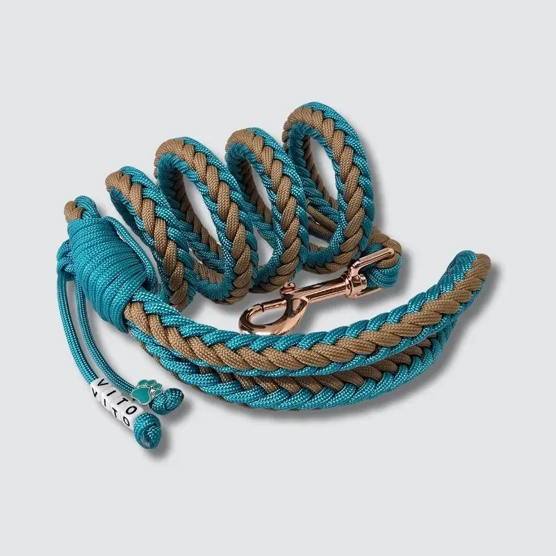 LabArt Dog treccia 8 fili guinzaglio paracord personalizzato