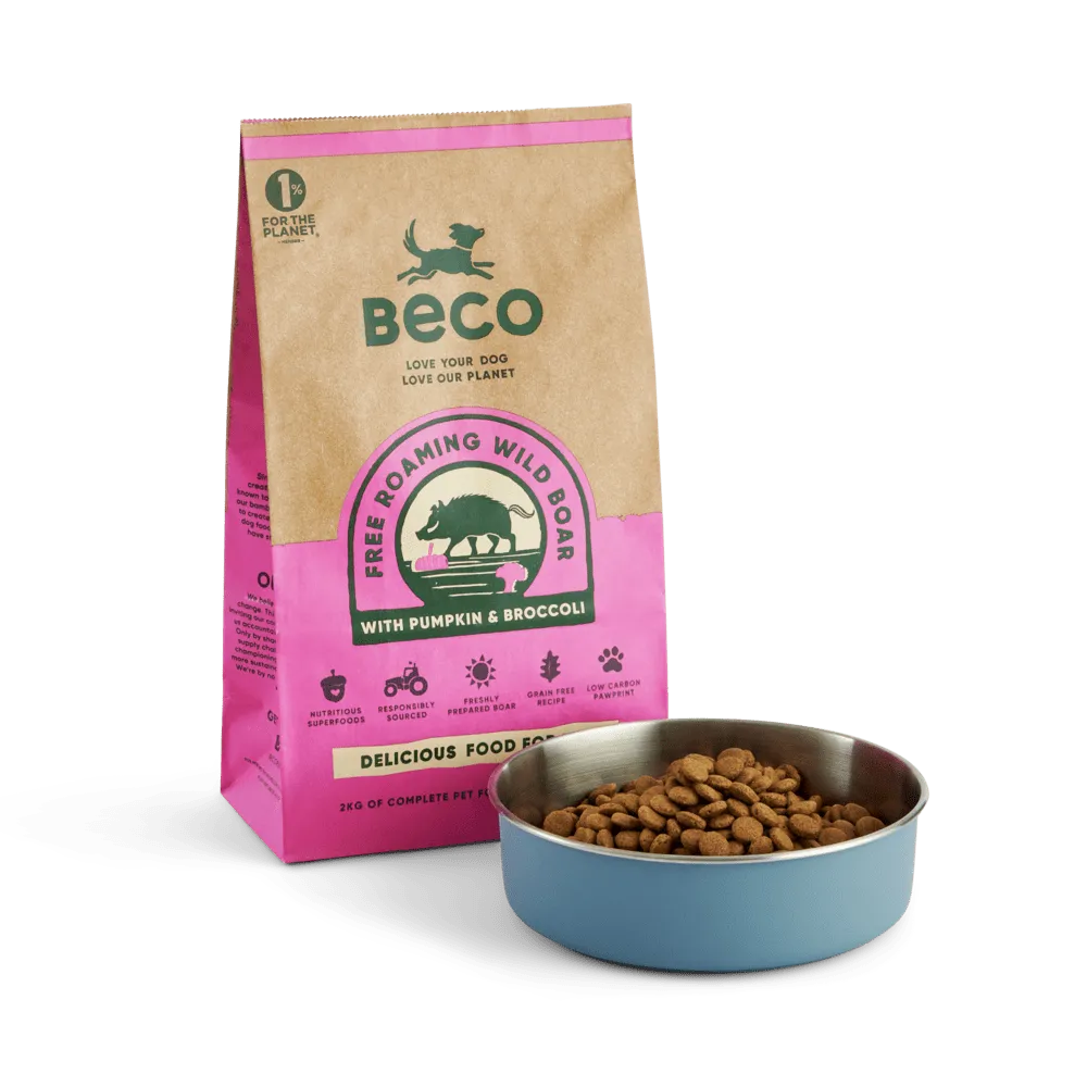 Beco Pets Cinghiale crocchette cane grain free 2 kg zucca