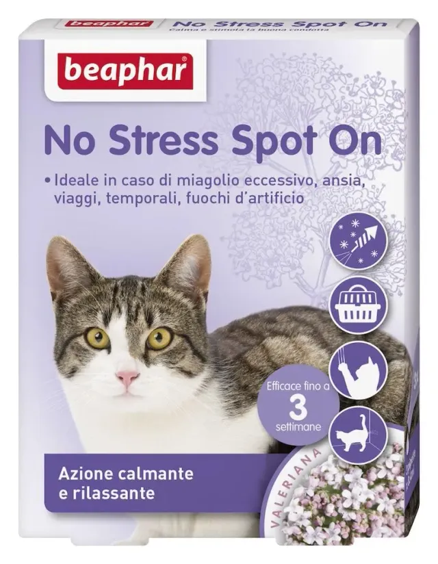 Beaphar No Stress Spot-On Gatto 3 Pipette Valeriana
