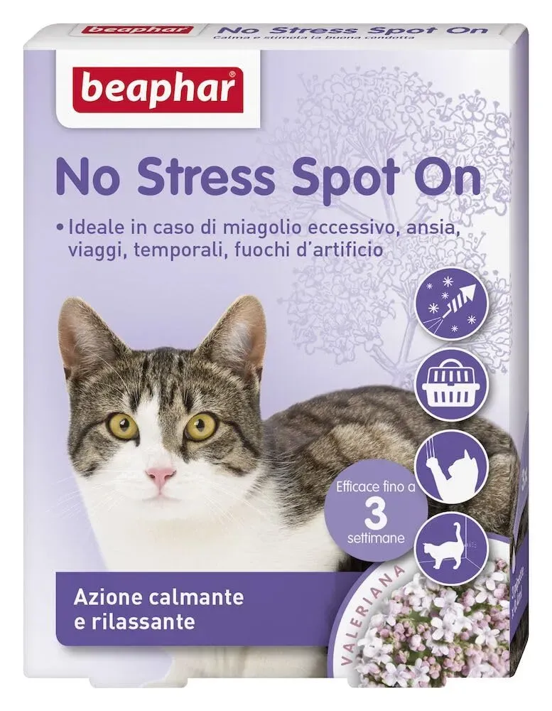 Beaphar No Stress Spot-On Gatto 3 Pipette Valeriana