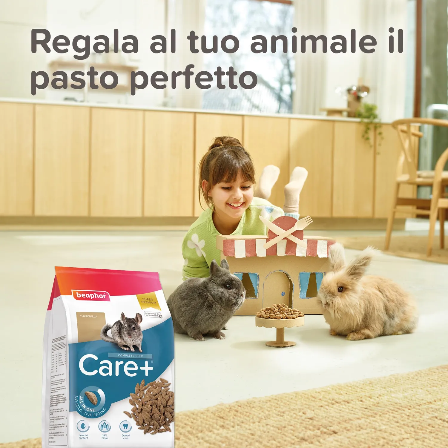 Beaphar CARE+ Chinchilla Mangime 1,5 kg ricco di fibre