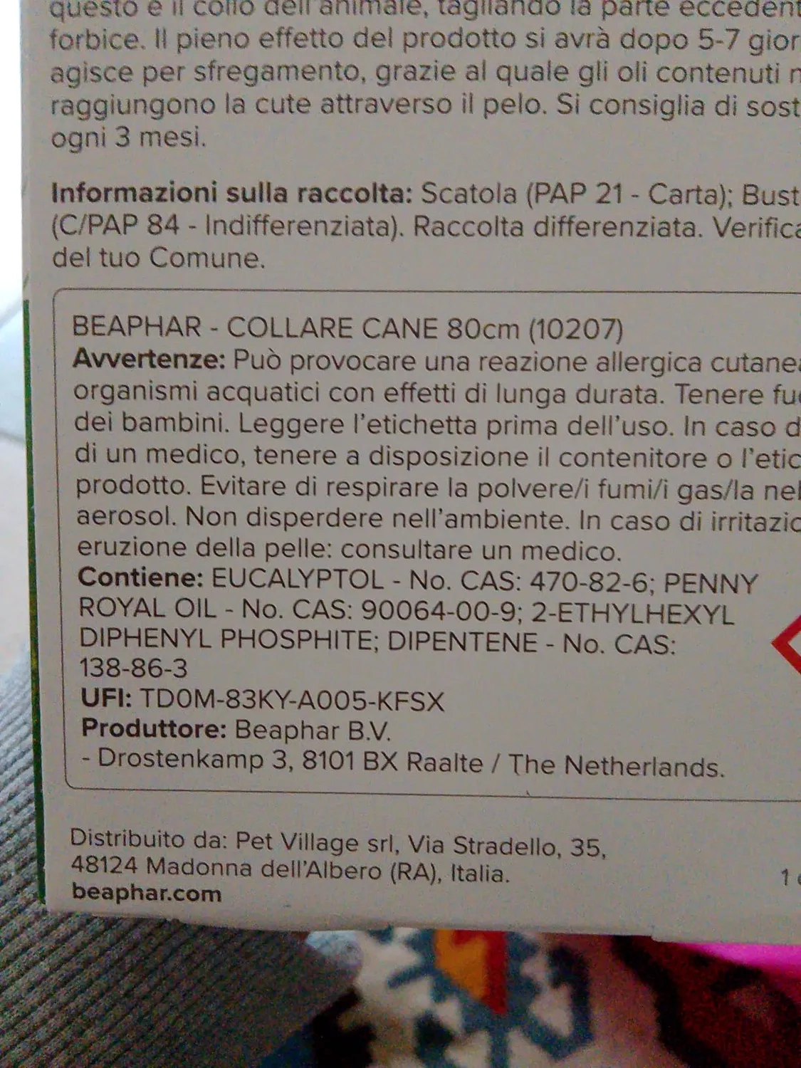 Beaphar Protezione Naturale collare 80 cm cane grande neem