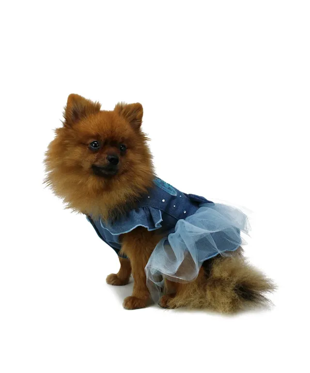 Royal Dog Princess vestitino denim con strass