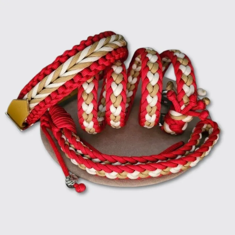 LabArt Dog Cuore Christmas guinzaglio paracord natalizio