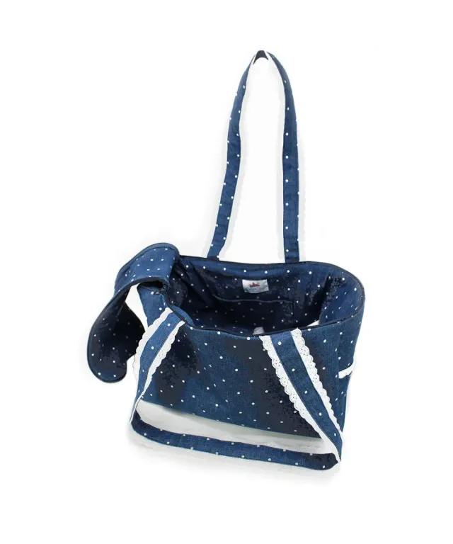Royal Dog Denim Sweet borsa cane denim pizzo