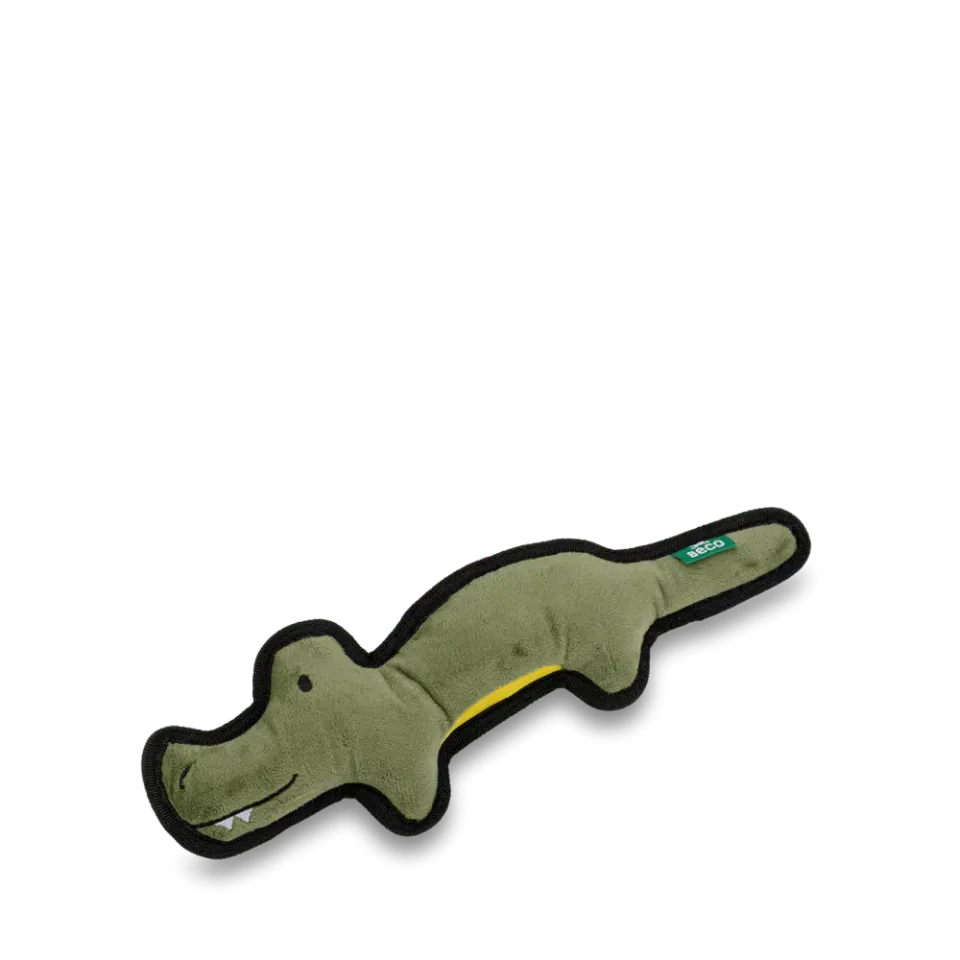 Beco Pets Coccodrillo peluche per cani robusto riciclato