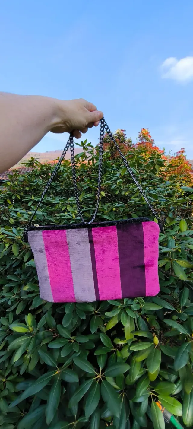 Anja for Dogs Pochette borsa lilla fucsia bordeaux handmade