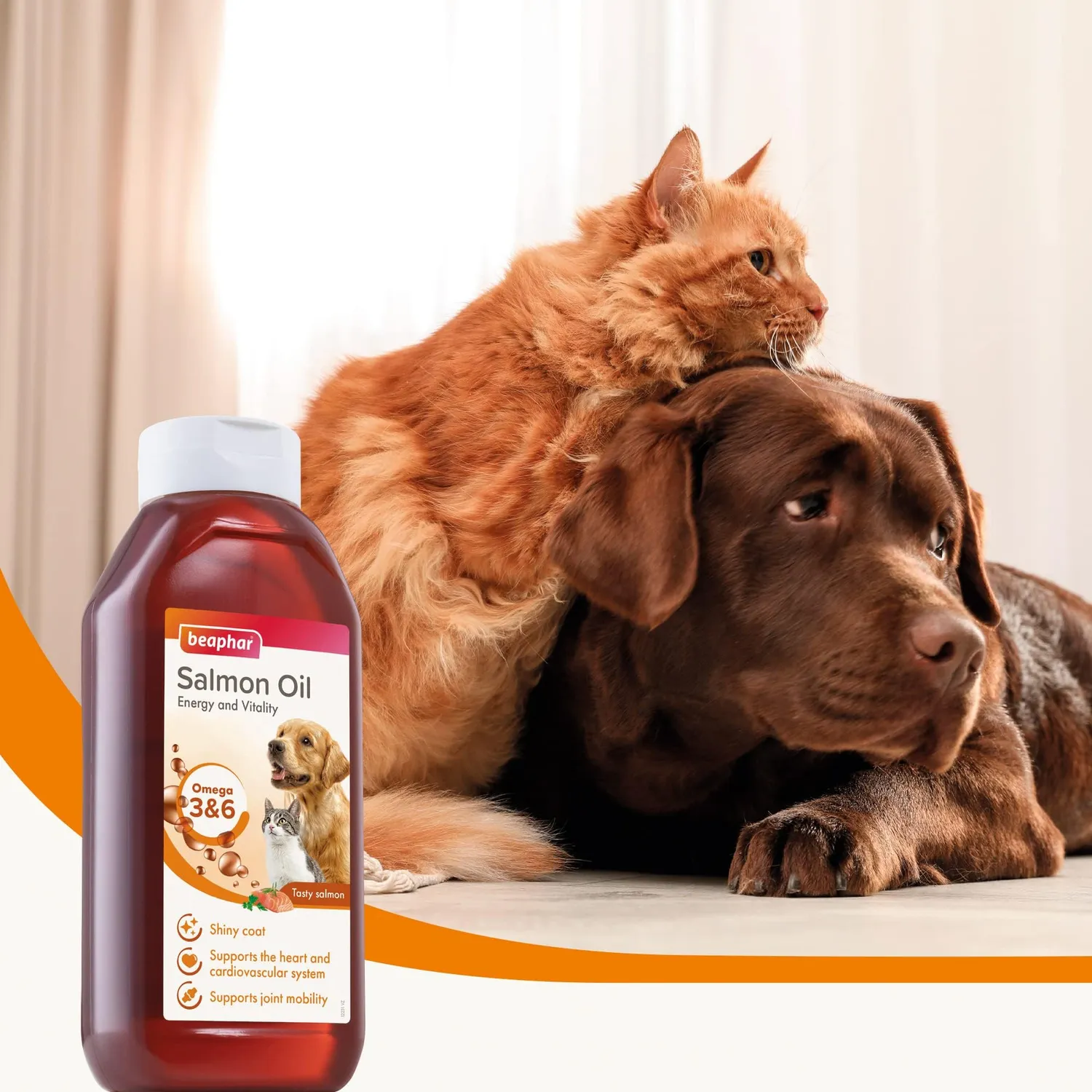 Beaphar Olio di Salmone integratore 430ml cani gatti omega 3
