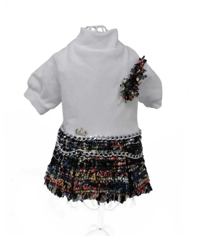 Royal Dog Chany vestito cane chanel spilla