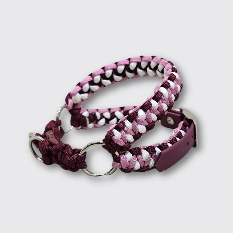 LabArt Dog treccia 8 fili guinzaglio paracord 1 cm